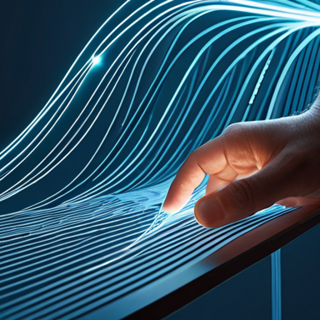 **Prompt:** A conceptual and elegant visual representing the transformation of complex financial data into clear, understandable narratives. Abstract glowing lines and shapes emerge from dense financial charts and numbers, forming a smooth, flowing path or story arc. A professional hand subtly guides this transformation, symbolizing the art of sculpting information for clarity. The atmosphere is intelligent, insightful, and modern, emphasizing simplicity from complexity. High detail, soft, sophisticated lighting.