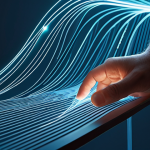 **Prompt:** A conceptual and elegant visual representing the transformation of complex financial data into clear, understandable narratives. Abstract glowing lines and shapes emerge from dense financial charts and numbers, forming a smooth, flowing path or story arc. A professional hand subtly guides this transformation, symbolizing the art of sculpting information for clarity. The atmosphere is intelligent, insightful, and modern, emphasizing simplicity from complexity. High detail, soft, sophisticated lighting.