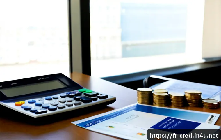 Home 15 신용분석사 관련 금융 용어 정리 - Photorealistic French credit analyst workspace, middle-aged financial professional reviewing neatly ...